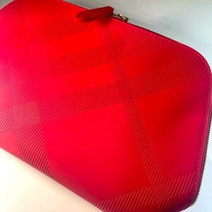NEW, Burberry Red Nova Clutch /pouch